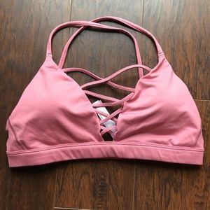 VICTORIA SPORT Rosy Mauve Lace-Up Sports Bra